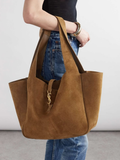 Saint Laurent Women's Brown Suede Bea Tote Bag