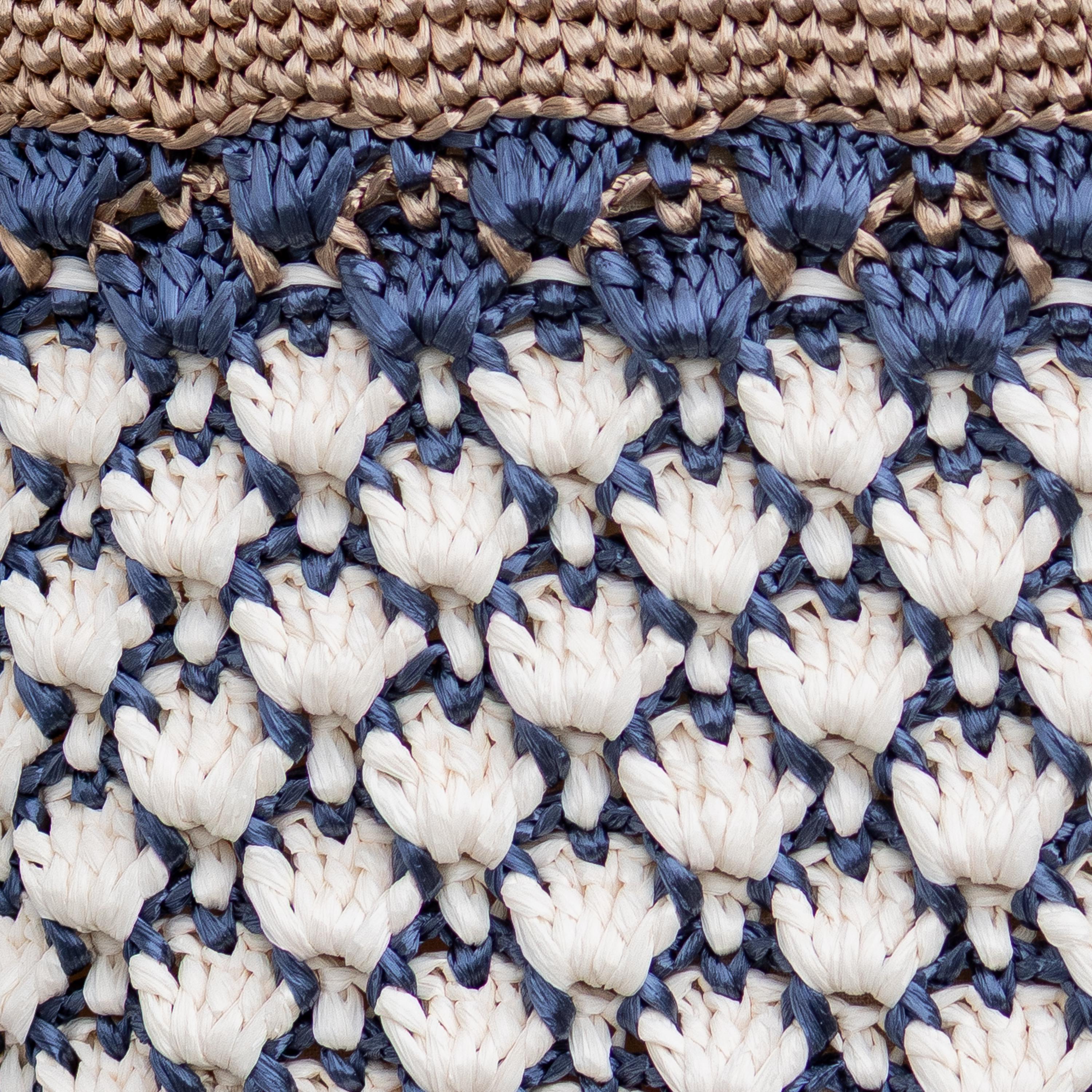 Handmade Raffia Crochet Purse  – Unique Summer Bag with Maritime elements