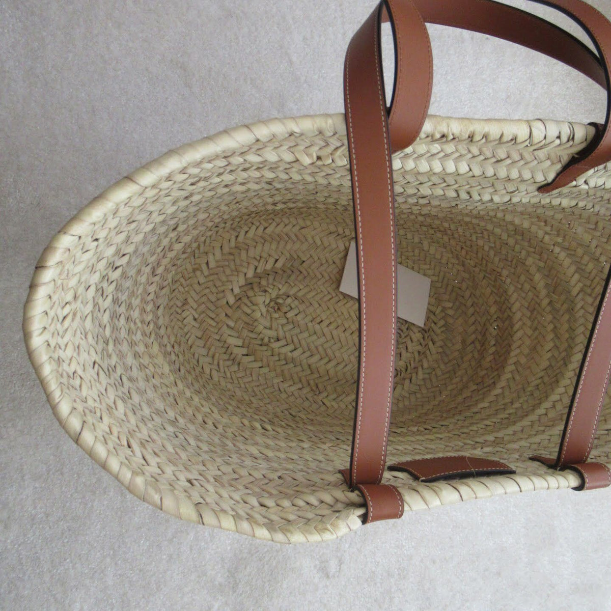 Celine Medium 26 Triomphe Celine Classic Panier in palm leaves Tan 25 X 26 X 12 CM