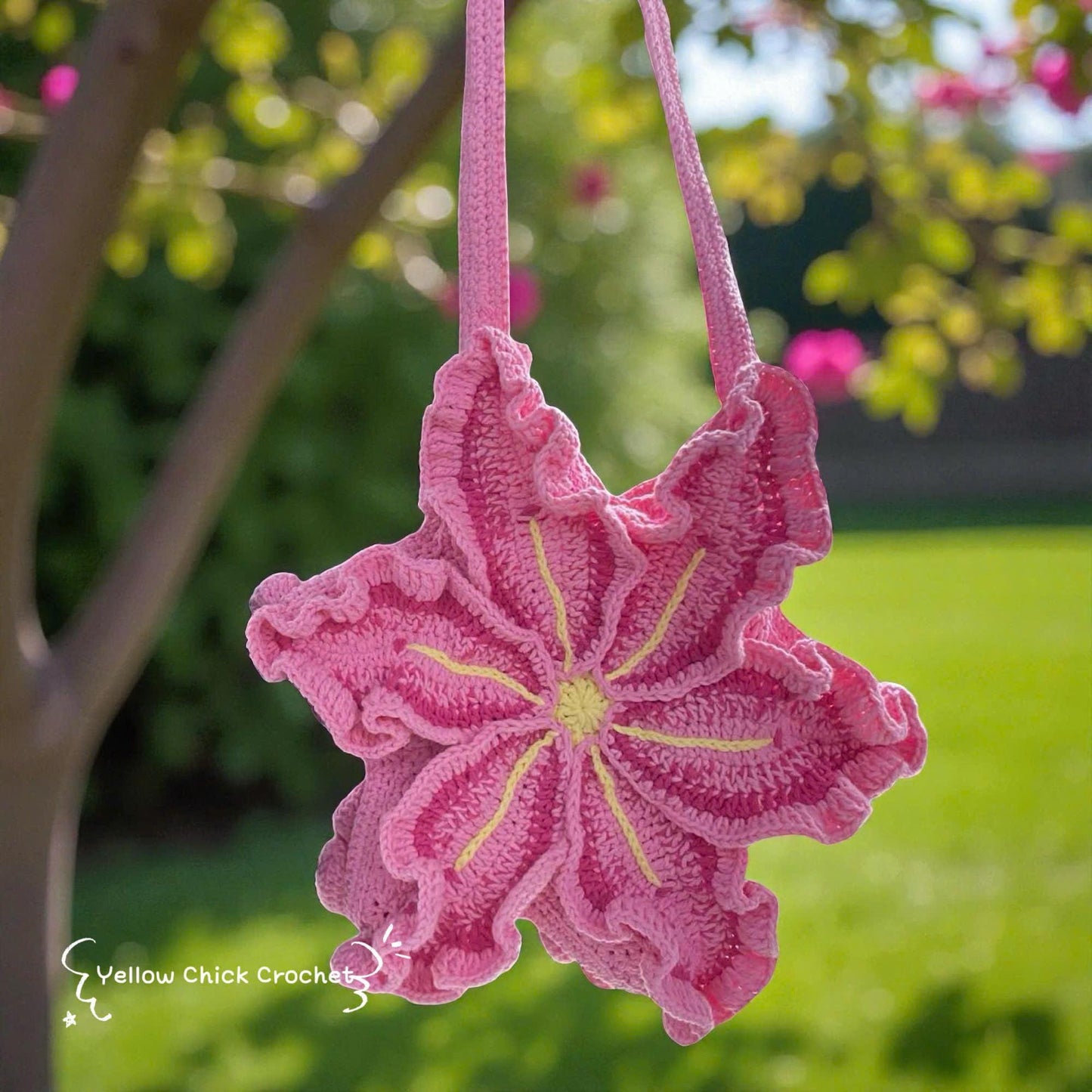 Crochet Lily Flower Bag â€?Handmade Bloom Purse | Unique Floral Shoulder Bag | Custom Color Gift for Her