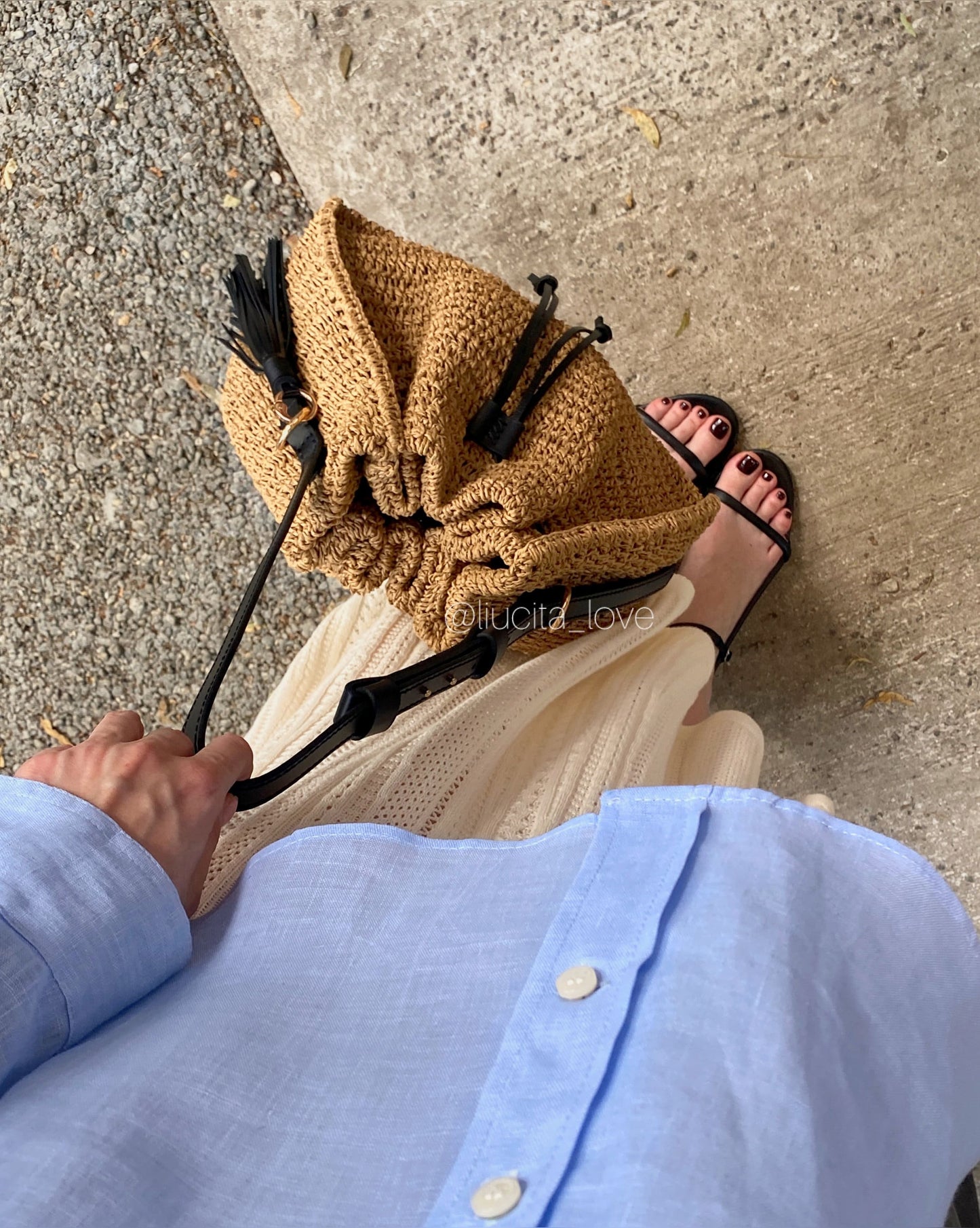 Handmade Raffia Handbag, Luxury Crochet Bucket Bag, Twisted Raffia Stylish Summer Bag, Handicraft Straw Handbag Leather Strap Boho Straw Bag
