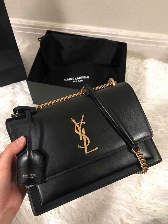 Bagsaaa YSL Solferino Medium Satchel in box black leather - 23 X 16 X 6 CM