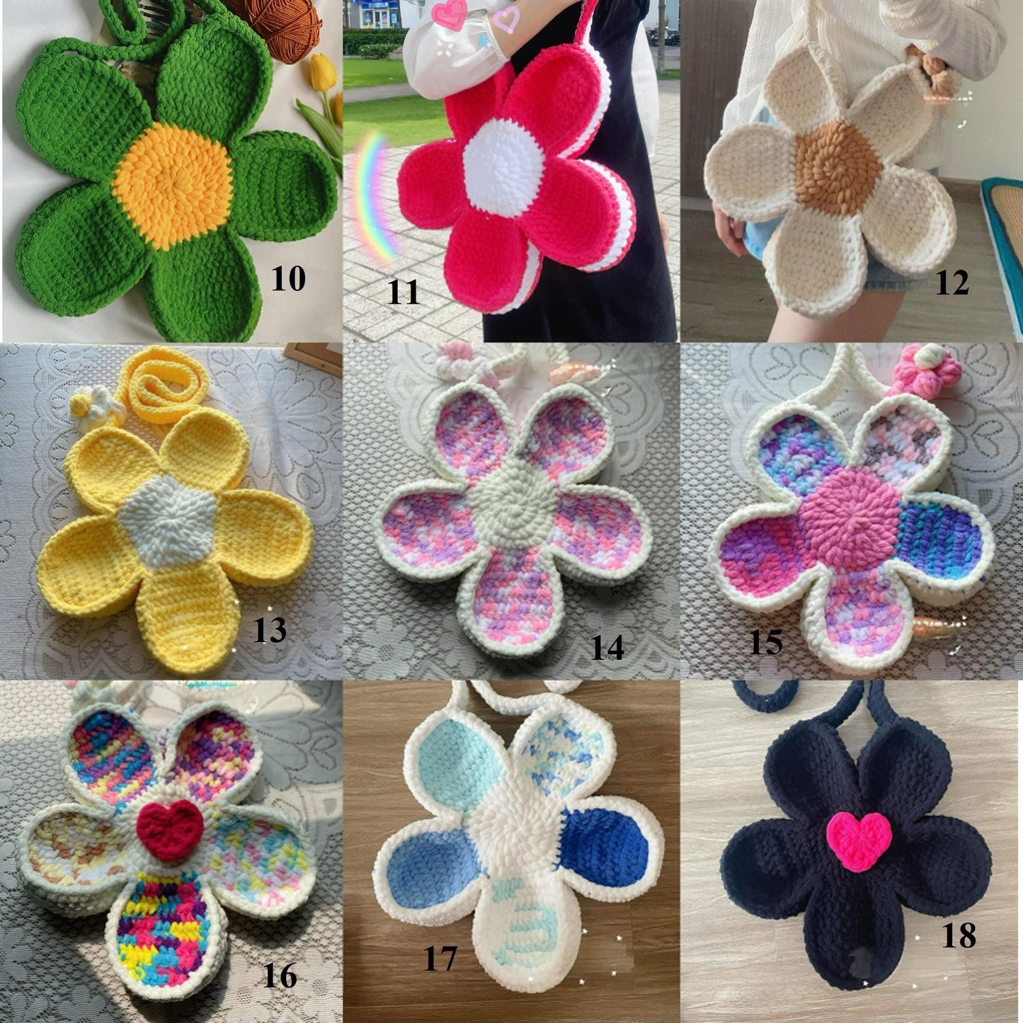 Flower Crochet handmade shoulder bag, Flower bag, beautiful cute bloom bag, Summer beach bag, Valentines Gift, Gift for her, Mother day gift