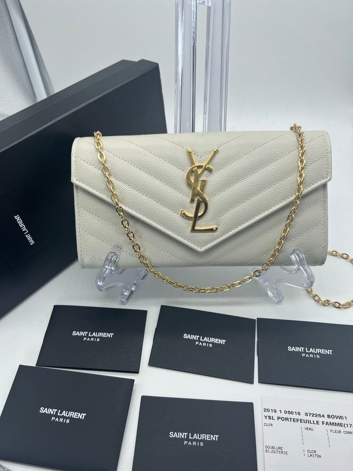 YSL Yves Saint Laurent White Crossbody Bags Mercari