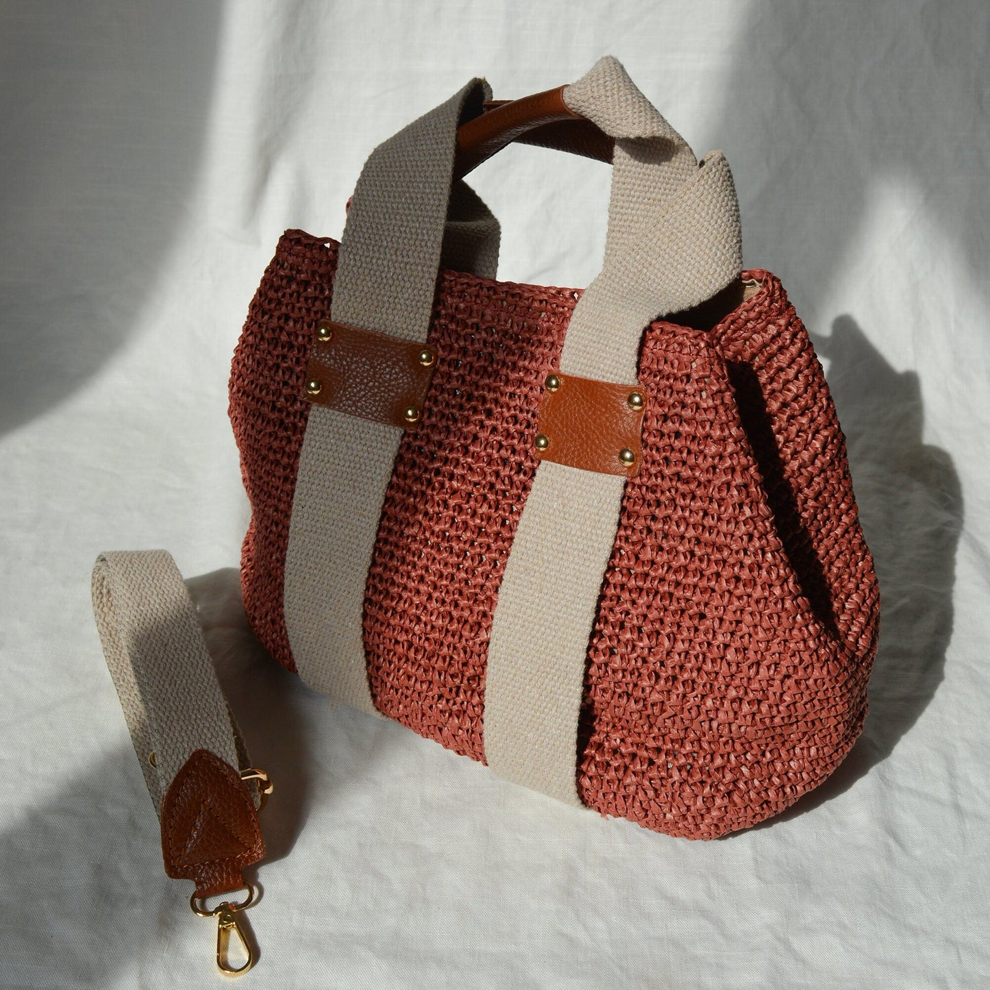 Crochet Raffia Purse - Natural Crossbody Handbag, Handwoven Summer Straw Bag, Wicker Handmade Purse Bag, Chic &amp; Stylish Accessory Gifts