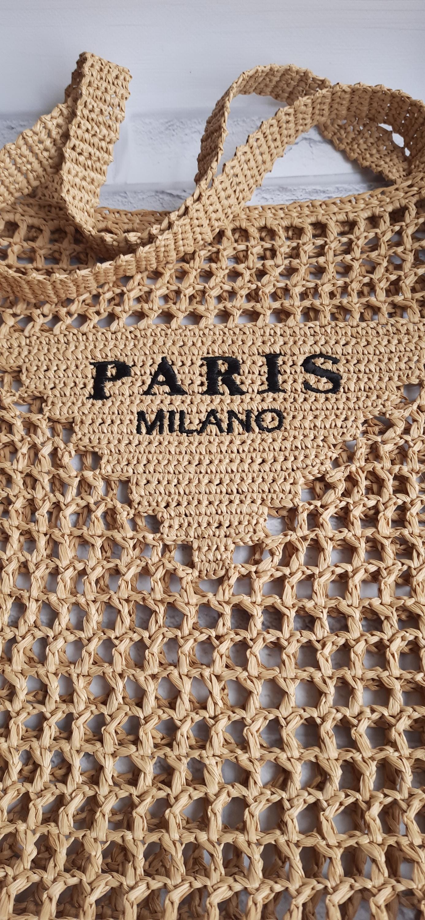 raffia tote bag