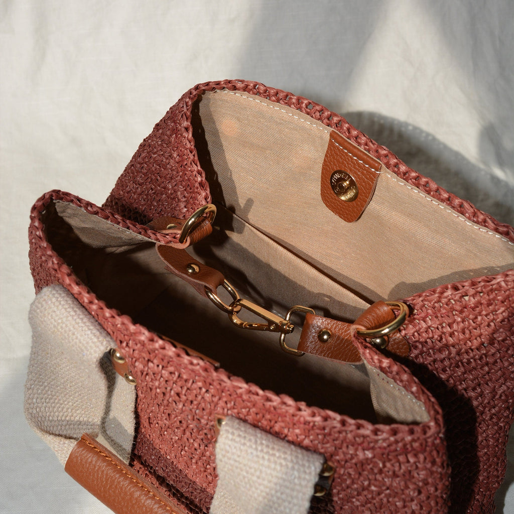 Crochet Raffia Purse - Natural Crossbody Handbag, Handwoven Summer Straw Bag, Wicker Handmade Purse Bag, Chic &amp; Stylish Accessory Gifts