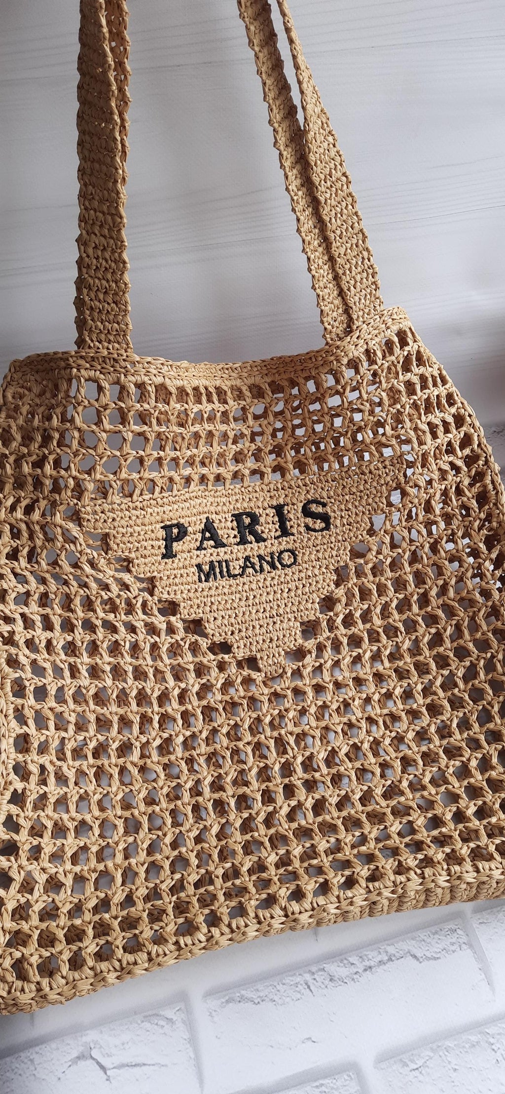 raffia tote bag
