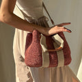 Crochet Raffia Purse - Natural Crossbody Handbag, Handwoven Summer Straw Bag, Wicker Handmade Purse Bag, Chic &amp; Stylish Accessory Gifts