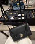 Chanel 26S Preppy Coco Mini Caviar Leather Gold CC Logo Shoulder Bag
