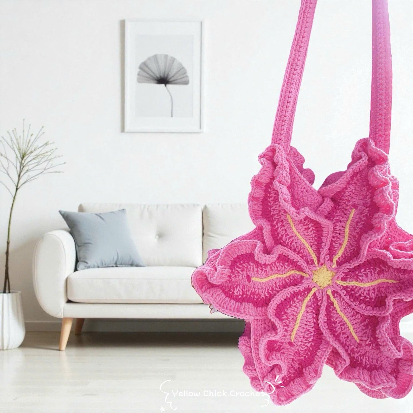 Crochet Lily Flower Bag â€?Handmade Bloom Purse | Unique Floral Shoulder Bag | Custom Color Gift for Her