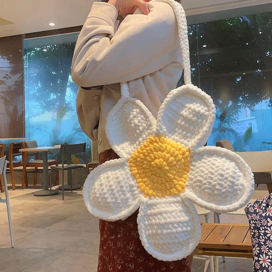 Flower Crochet handmade shoulder bag, Flower bag, beautiful cute bloom bag, Summer beach bag, Valentines Gift, Gift for her, Mother day gift