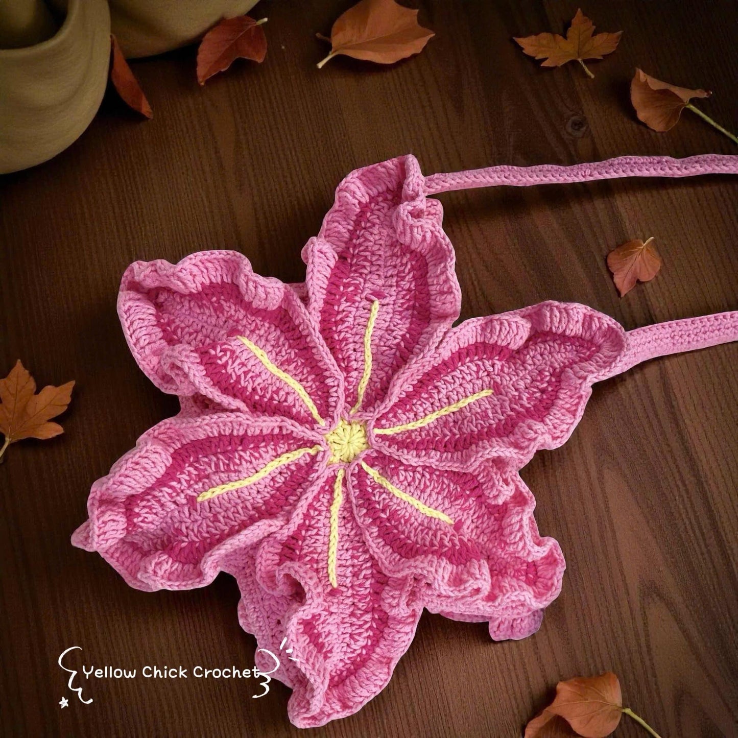 Crochet Lily Flower Bag â€?Handmade Bloom Purse | Unique Floral Shoulder Bag | Custom Color Gift for Her