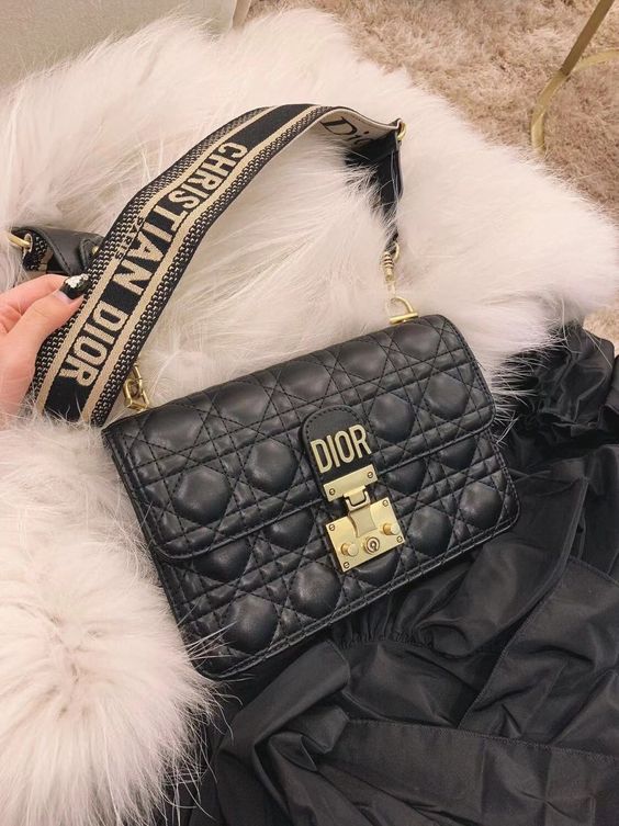 CD Dior Dioraddict Cannage calfskin flap shoulder bag