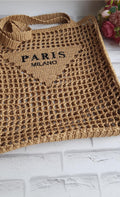 raffia tote bag